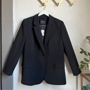Madewell Single-Breasted Blazer in True Black